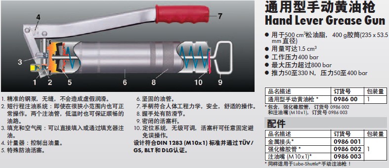 通用型手動黃油槍
