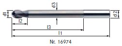哈恩庫(kù)博VHM 半徑銑刀，超長(zhǎng)16974250
