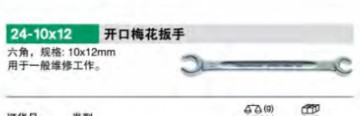 達(dá)威力開口梅花扳手41081012